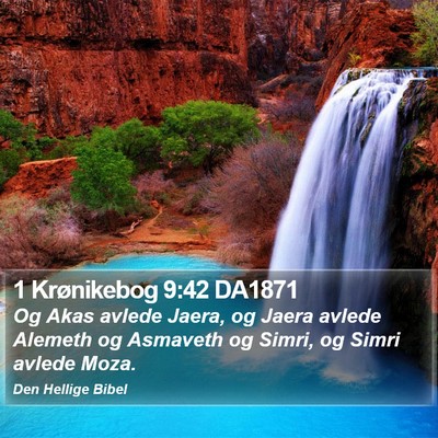 1 Krønikebog 9:42 DA1871 Bible Verse Image