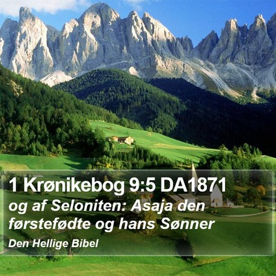 1 Krønikebog 9:5 DA1871 Bible Verse Image