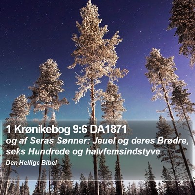 1 Krønikebog 9:6 DA1871 Bible Verse Image