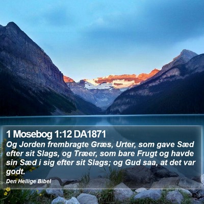 1 Mosebog 1:12 DA1871 Bible Verse Image