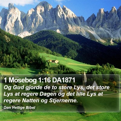 1 Mosebog 1:16 DA1871 Bible Verse Image