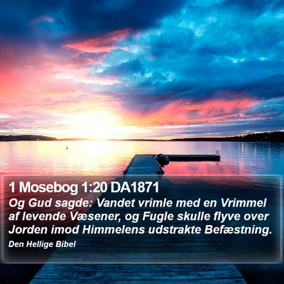 1 Mosebog 1:20 DA1871 Bible Verse Image