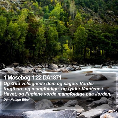 1 Mosebog 1:22 DA1871 Bible Verse Image