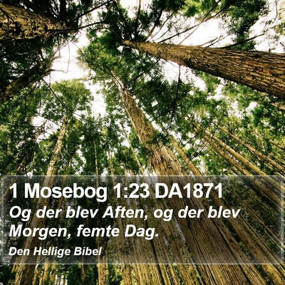 1 Mosebog 1:23 DA1871 Bible Verse Image