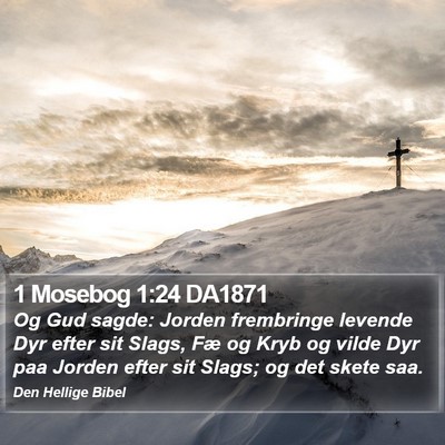 1 Mosebog 1:24 DA1871 Bible Verse Image