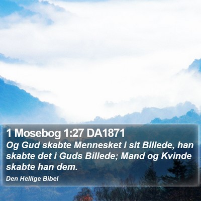 1 Mosebog 1:27 DA1871 Bible Verse Image