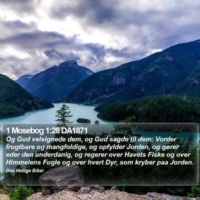 1 Mosebog 1:28 DA1871 Bible Verse Image