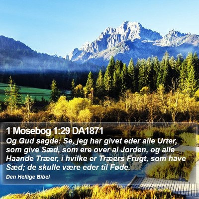 1 Mosebog 1:29 DA1871 Bible Verse Image