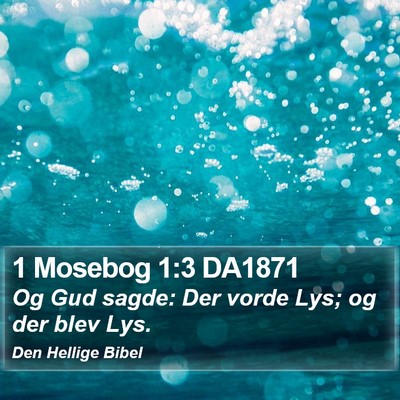 1 Mosebog 1:3 DA1871 Bible Verse Image