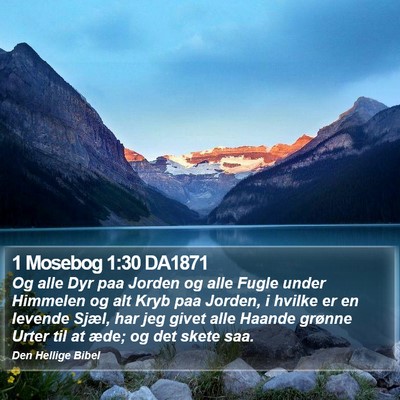 1 Mosebog 1:30 DA1871 Bible Verse Image