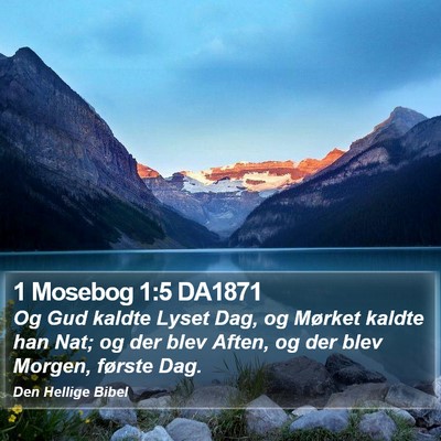 1 Mosebog 1:5 DA1871 Bible Verse Image