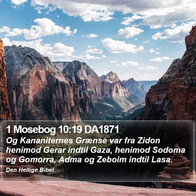 1 Mosebog 10:19 DA1871 Bible Verse Image