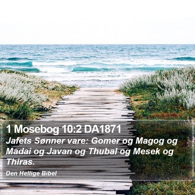1 Mosebog 10:2 DA1871 Bible Verse Image