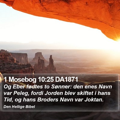 1 Mosebog 10:25 DA1871 Bible Verse Image