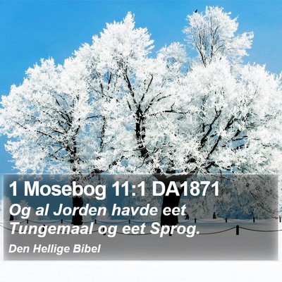1 Mosebog 11:1 DA1871 Bible Verse Image