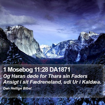 1 Mosebog 11:28 DA1871 Bible Verse Image