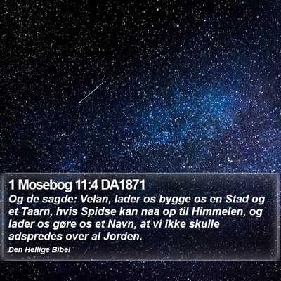 1 Mosebog 11:4 DA1871 Bible Verse Image