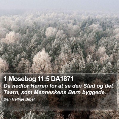 1 Mosebog 11:5 DA1871 Bible Verse Image