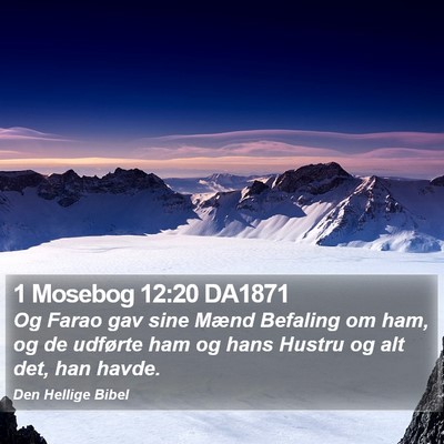 1 Mosebog 12:20 DA1871 Bible Verse Image