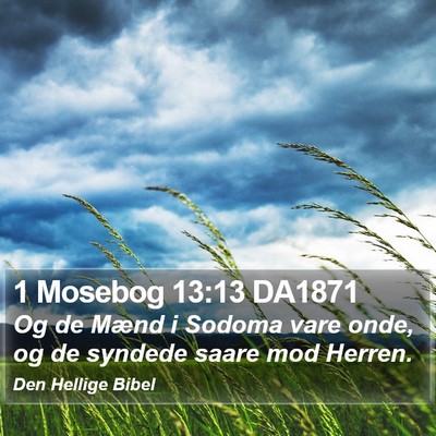 1 Mosebog 13:13 DA1871 Bible Verse Image