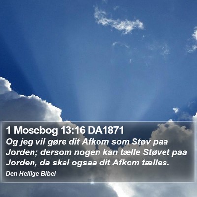 1 Mosebog 13:16 DA1871 Bible Verse Image