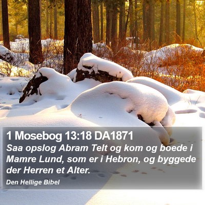 1 Mosebog 13:18 DA1871 Bible Verse Image