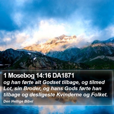 1 Mosebog 14:16 DA1871 Bible Verse Image