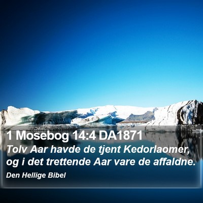 1 Mosebog 14:4 DA1871 Bible Verse Image