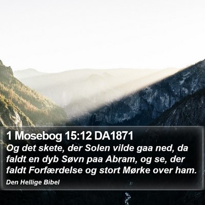 1 Mosebog 15:12 DA1871 Bible Verse Image
