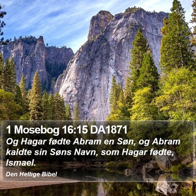 1 Mosebog 16:15 DA1871 Bible Verse Image