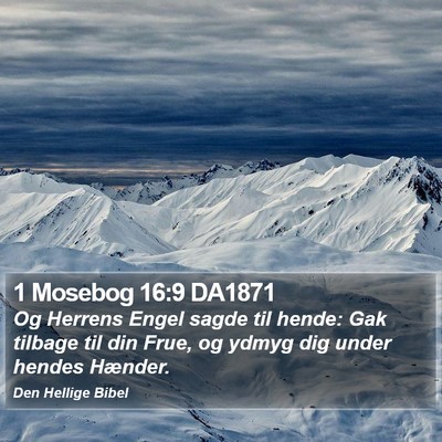 1 Mosebog 16:9 DA1871 Bible Verse Image