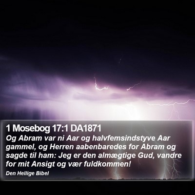1 Mosebog 17:1 DA1871 Bible Verse Image