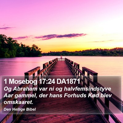 1 Mosebog 17:24 DA1871 Bible Verse Image