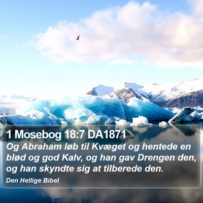 1 Mosebog 18:7 DA1871 Bible Verse Image