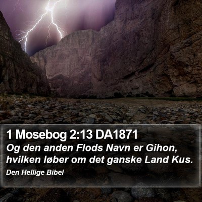 1 Mosebog 2:13 DA1871 Bible Verse Image