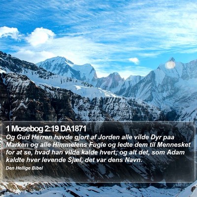 1 Mosebog 2:19 DA1871 Bible Verse Image