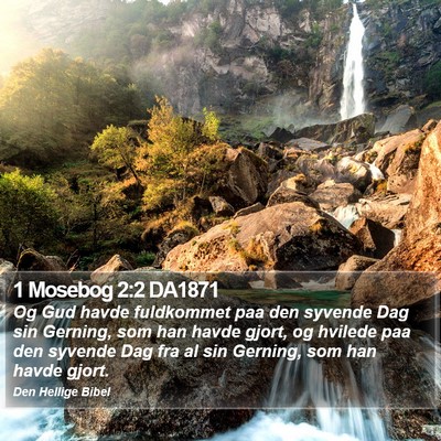 1 Mosebog 2:2 DA1871 Bible Verse Image