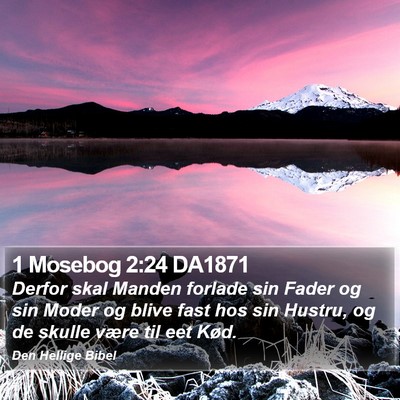 1 Mosebog 2:24 DA1871 Bible Verse Image