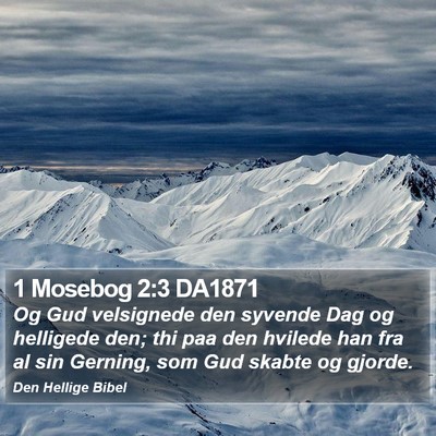 1 Mosebog 2:3 DA1871 Bible Verse Image