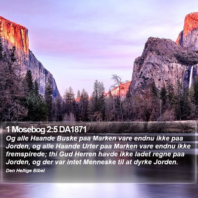 1 Mosebog 2:5 DA1871 Bible Verse Image
