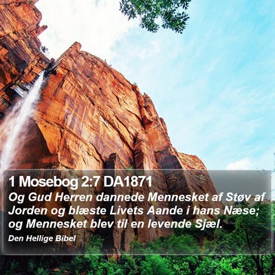 1 Mosebog 2:7 DA1871 Bible Verse Image