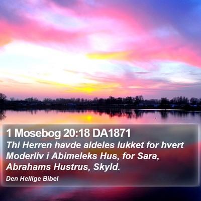 1 Mosebog 20:18 DA1871 Bible Verse Image