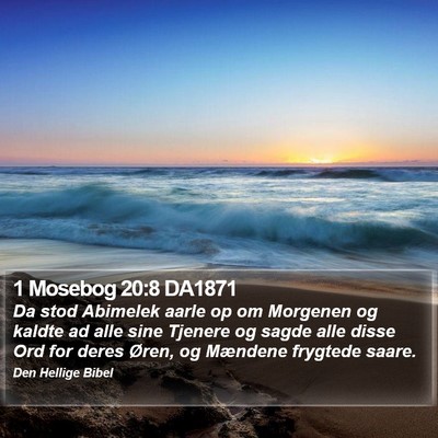 1 Mosebog 20:8 DA1871 Bible Verse Image