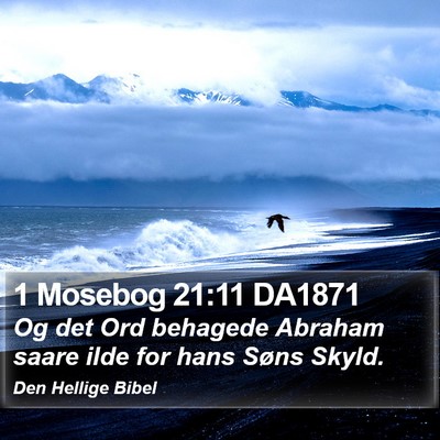 1 Mosebog 21:11 DA1871 Bible Verse Image
