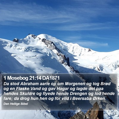 1 Mosebog 21:14 DA1871 Bible Verse Image