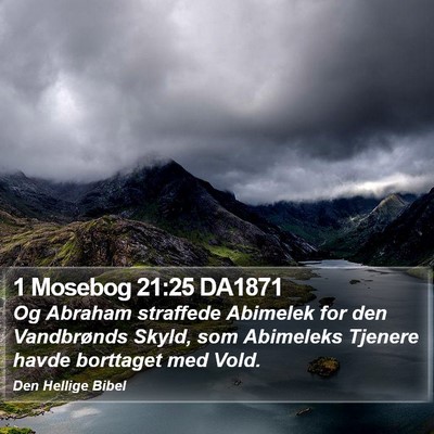 1 Mosebog 21:25 DA1871 Bible Verse Image