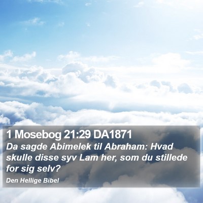 1 Mosebog 21:29 DA1871 Bible Verse Image