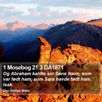 1 Mosebog 21:3 DA1871 Bible Verse Image