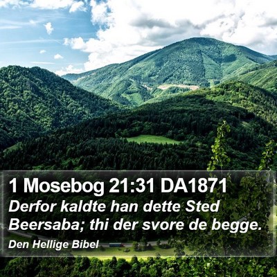 1 Mosebog 21:31 DA1871 Bible Verse Image