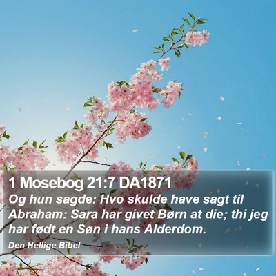 1 Mosebog 21:7 DA1871 Bible Verse Image